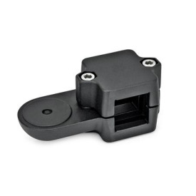  LMQ Swivel clamps, multi-piece, aluminum d<sub>1</sub> / s<sub>1</sub>: V - Square<br />Surface: 2 - Black, textured powder-coated, RAL 9005