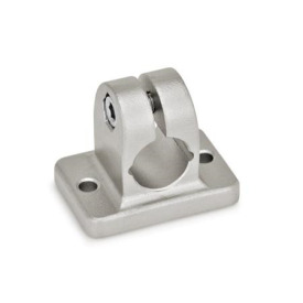 Flansch-Klemmverbinder, mit zwei Befestigungsbohrungen, Edelstahl