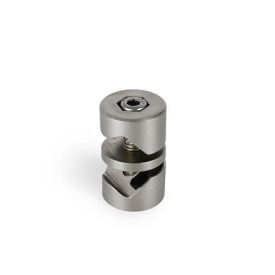  GMV Gelenk-Klemmverbinder, verdrehbar, Edelstahl Typ: 2 - mit Innensechskantschraube Edelstahl DIN 912-A2-70 und Sechskantmutter DIN 934-A2