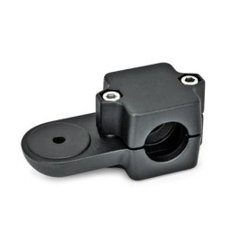  LMQ Swivel clamps, multi-piece, aluminum d<sub>1</sub> / s<sub>1</sub>: B - Bore<br />Surface: 2 - Black, textured powder-coated, RAL 9005