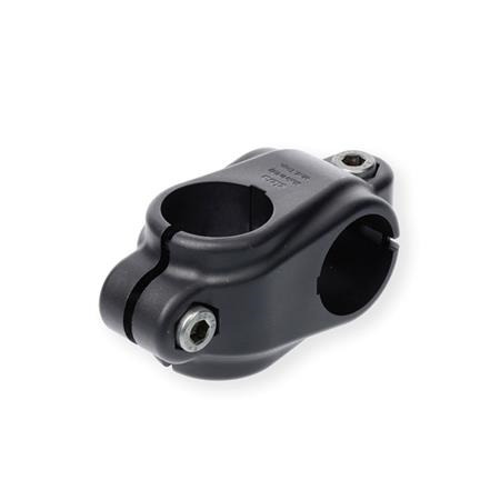  KS.P Cross clamps, plastic Surface: 2 - Polyamide (PA), glass fiber reinforced, Black matt, temperature resistant up to 100 °C, RAL 9005