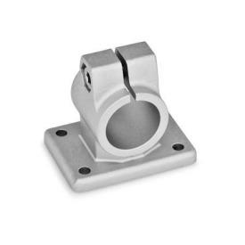  FS Flansch-Klemmverbinder, mit vier Befestigungsbohrungen, Aluminium Oberfläche: 8 - gestrahlt, matt, gestrahlt, matt