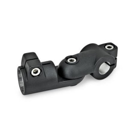  GSQ Gelenk-Klemmverbinder, Aluminium Typ: S - Verstellung stufenlos<br />Oberfläche: 2 - strukturiert pulverbeschichtet, Schwarz, RAL 9005