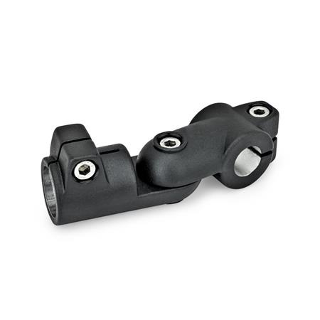  GSQ Gelenk-Klemmverbinder, Aluminium Typ: S - Verstellung stufenlos
Oberfläche: 2 - strukturiert pulverbeschichtet, Schwarz, RAL 9005