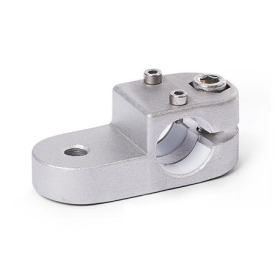  LKQ.E Laschen-Verfahrschlitten, Aluminium d1: G - mit Gleiteinsatz<br />Oberfläche: 8 - gestrahlt, matt, gestrahlt, matt