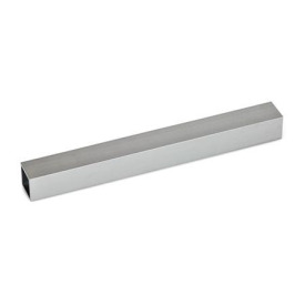 Halterohre, vierkant, für Klemmhalter, Aluminium