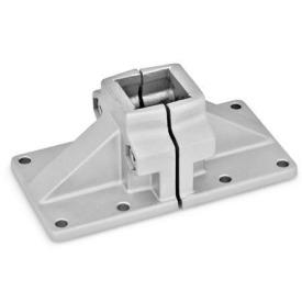  BMT Base clamps, multi-piece, aluminum d<sub>1</sub> / s: V - Square<br />Surface: 8 - Blasted, matt, blasted, matt