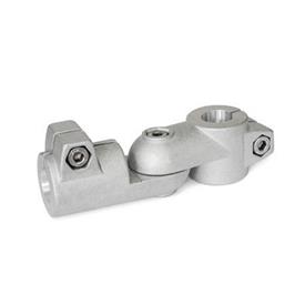  GSP Gelenk-Klemmverbinder, Aluminium Typ: S - Verstellung stufenlos<br />Oberfläche: 8 - gestrahlt, matt, gestrahlt, matt