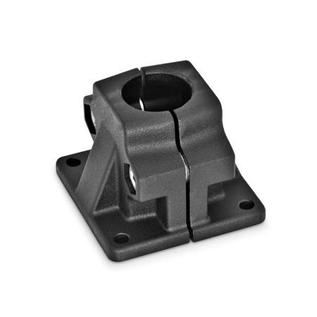  BM Base clamps, multi-piece, aluminum d<sub>1</sub> / s: B - Bore
Surface: 2 - Black, textured powder-coated, RAL 9005