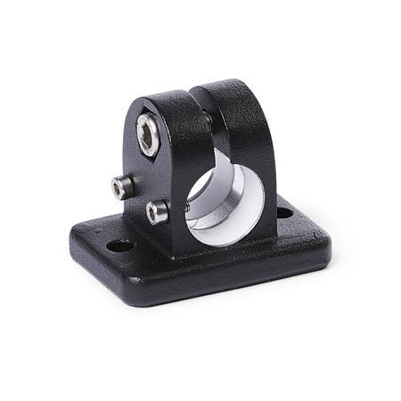  FK.E Flansch-Verfahrschlitten, mit zwei Befestigungsbohrungen, Aluminium d1: G - mit Gleiteinsatz
Oberfläche: 2 - strukturiert pulverbeschichtet, Schwarz, RAL 9005